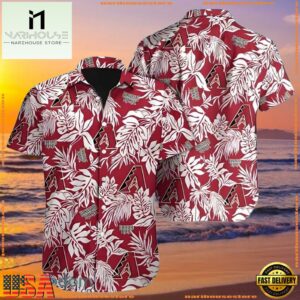 MLB Arizona Diamondbacks Hibiscus Aloha ButtonUp ShirtGroup