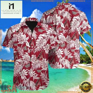 MLB Arizona Diamondbacks Hibiscus Aloha ButtonUp ShirtGroup
