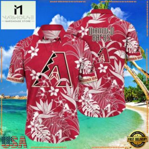 MLB Arizona Diamondbacks Hibiscus Harmony Hawaiian ShirtGroup