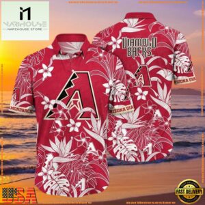 MLB Arizona Diamondbacks Hibiscus Harmony Hawaiian ShirtGroup