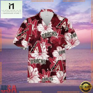 MLB Arizona Diamondbacks Lush Floral Overlay Aloha ShirtGroup