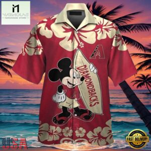 MLB Arizona Diamondbacks Mickey Mouse Hibiscus Paradise Shirt