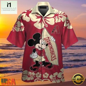 MLB Arizona Diamondbacks Mickey Mouse Hibiscus Paradise Shirt