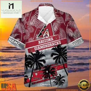 MLB Arizona Diamondbacks Palm Trees Personalized Tropical Summer Hawaiian Shirt Vintage, MLB Fans Gifts 6 MLB Arizona Diamondbacks Palm Trees Personalized Tropical Summer Hawaiian Shirt