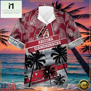 MLB Arizona Diamondbacks Palm Trees Personalized Tropical Summer Hawaiian Shirt