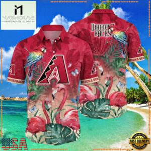 MLB Arizona Diamondbacks Parrot Paradise Summer Hawaiian Shirt