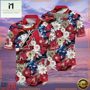 MLB Arizona Diamondbacks Patriotic Bloom Summer Hawaiian Shirt
