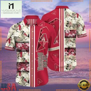 MLB Arizona Diamondbacks Pride Red And Floral Summer Hawaiian Shirt