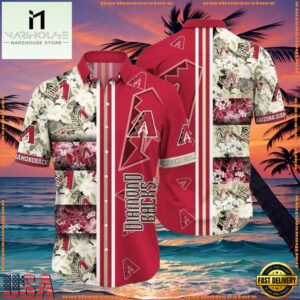 MLB Arizona Diamondbacks Pride Red And Floral Summer Hawaiian Shirt