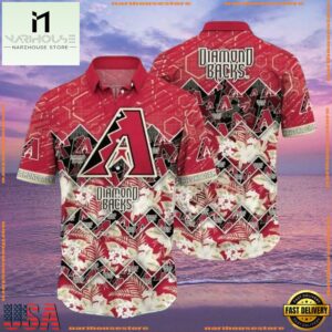 MLB Arizona Diamondbacks Red Circuit Summer Hawaiian Shirt