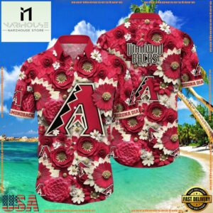 MLB Arizona Diamondbacks Retro Style Tropical Summer Hawaiian Shirt