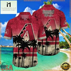 MLB Arizona Diamondbacks Sandy Beach Palms Summer Aloha Shirt Vintage, MLB Fans Gifts 7 MLB Arizona Diamondbacks Sandy Beach Palms Summer Aloha Shirt