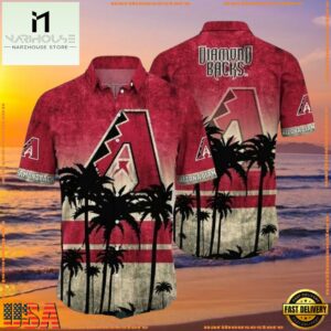 MLB Arizona Diamondbacks Sandy Beach Palms Summer Aloha Shirt Vintage, MLB Fans Gifts 6 MLB Arizona Diamondbacks Sandy Beach Palms Summer Aloha Shirt
