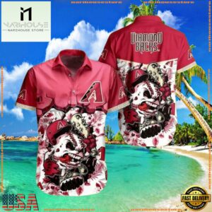 MLB Arizona Diamondbacks Skull Rally Summer Hawaiian Shirt Vintage, MLB Fans Gifts 7 MLB Arizona Diamondbacks Skull Rally Summer Hawaiian Shirt