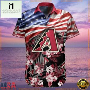 MLB Arizona Diamondbacks Stars And Stripes Summer Hawaiian Shirt