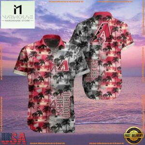 MLB Arizona Diamondbacks Sunset Palm Fade Tropical Shirt