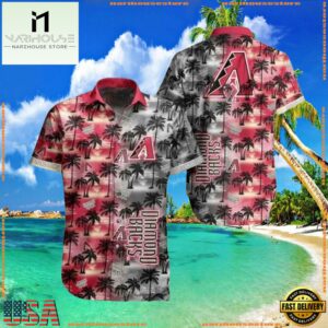 MLB Arizona Diamondbacks Sunset Palm Fade Tropical Shirt Vintage, MLB Fans Gifts 7 MLB Arizona Diamondbacks Sunset Palm Fade Tropical Shirt