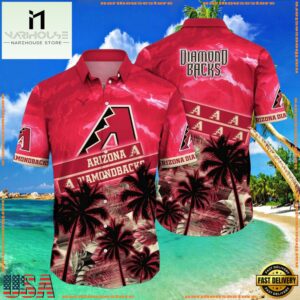 MLB Arizona Diamondbacks Sunset Palm Tropical Summer Hawaiian Shirt