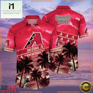 MLB Arizona Diamondbacks Sunset Palm Tropical Summer Hawaiian Shirt