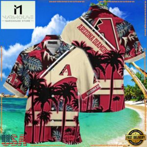 MLB Arizona Diamondbacks Sunset Palms Summer Hawaiian Shirt
