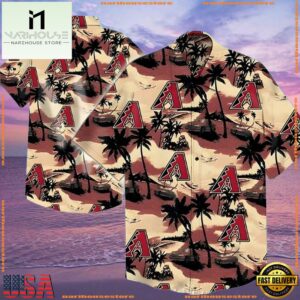MLB Arizona Diamondbacks Sunset Palms Summer Hawaiian Shirts