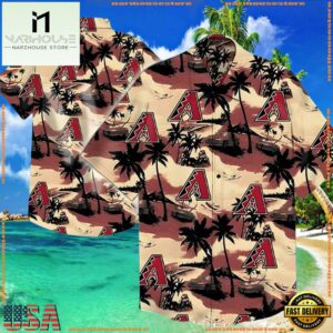 MLB Arizona Diamondbacks Sunset Palms Summer Hawaiian Shirts