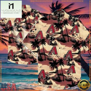 MLB Arizona Diamondbacks Sunset Palms Summer Hawaiian Shirts