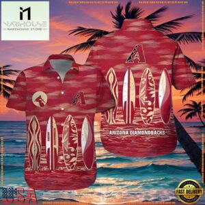 MLB Arizona Diamondbacks Surf's Up Summer Aloha Shirt