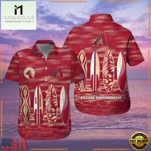 MLB Arizona Diamondbacks Surf's Up Summer Aloha Shirt