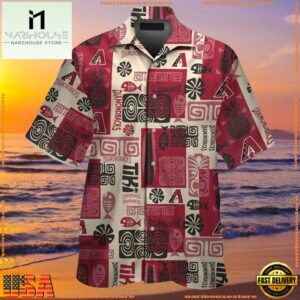 MLB Arizona Diamondbacks Tribal Pattern Summer Hawaiian Shirt