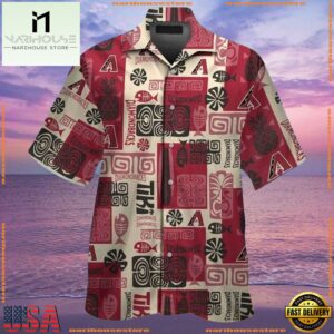 MLB Arizona Diamondbacks Tribal Pattern Summer Hawaiian Shirt