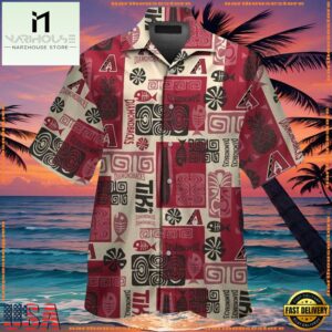 MLB Arizona Diamondbacks Tribal Pattern Summer Hawaiian Shirt