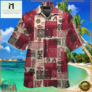 MLB Arizona Diamondbacks Tribal Pattern Summer Hawaiian Shirt