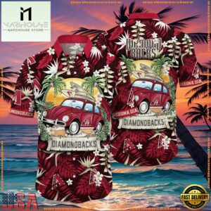 MLB Arizona Diamondbacks Vintage Car And Palm Summer Hawaiian Shirt