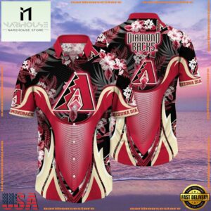 MLB Arizona Diamondbacks Vintage Palm Sunset Hawaiian Shirt