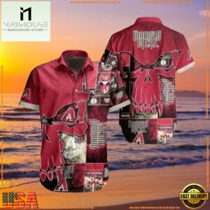 MLB Arizona Diamondbacks Vintage Skull Aloha Shirt For Men Women 6 MLB Arizona Diamondbacks Vintage Skull Aloha Shirt