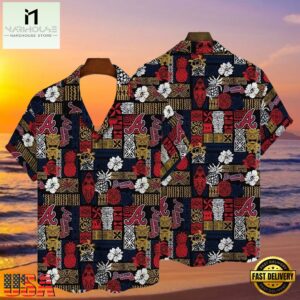 MLB Atlanta Braves Exotic Tiki Navy Style Hot Trending Summer Hawaiian Shirt - Polynesian Patterns