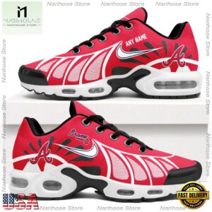 MLB Atlanta Braves Personalized Air Max Plus Shoes, Baseball Team Logo TN Shoes Design