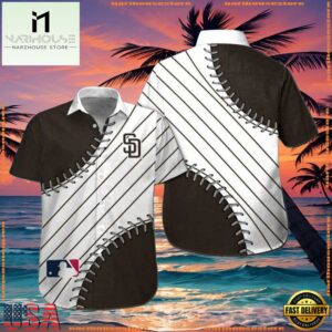 MLB Baseball Diamond Elegance - Padres Aloha Shirt