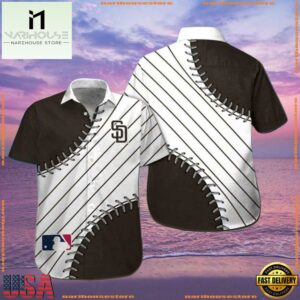 MLB Baseball Diamond Elegance - Padres Aloha Shirt