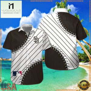 MLB Baseball Diamond Elegance - Padres Aloha Shirt