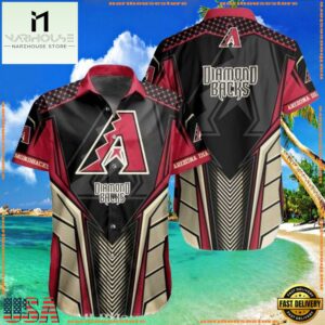 MLB Black Diamondback Elegance Arizona Hawaiian Shirt