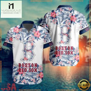 MLB Boston Red Sox Special Tropical Flower Hawaiian Shirt, Baseball Team Button Shirt Design