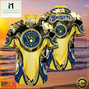 MLB Brewers Splatter - Milwaukee Brewers Dynamic Design Aloha Shirt For Men Women 6 MLB Brewers Splatter - Milwaukee Brewers Dynamic Design Aloha Shirt