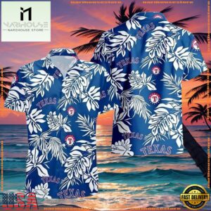 MLB Cerulean Botanical Texas Rangers Hawaiian Shirt For Men Women 7 MLB Cerulean Botanical Texas Rangers Hawaiian Shirt