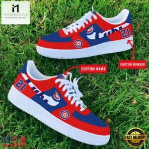 MLB Chicago Cubs Baseball Team Design Air Force 1 Shoes Sneaker