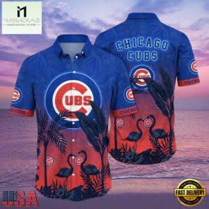 MLB Chicago Cubs Flamingo Tropics Aloha Hawaiian Shirt