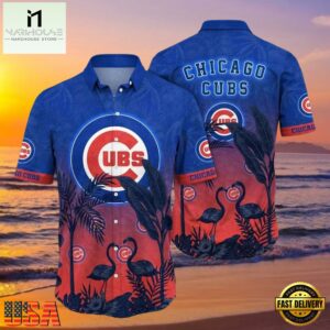 MLB Chicago Cubs Flamingo Tropics Aloha Hawaiian Shirt