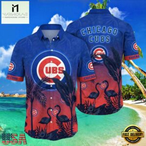 MLB Chicago Cubs Flamingo Tropics Aloha Hawaiian Shirt