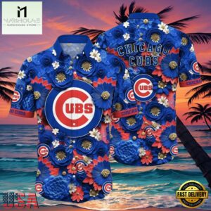 MLB Chicago Cubs Floral Fanfare Aloha Hawaiian Shirt
